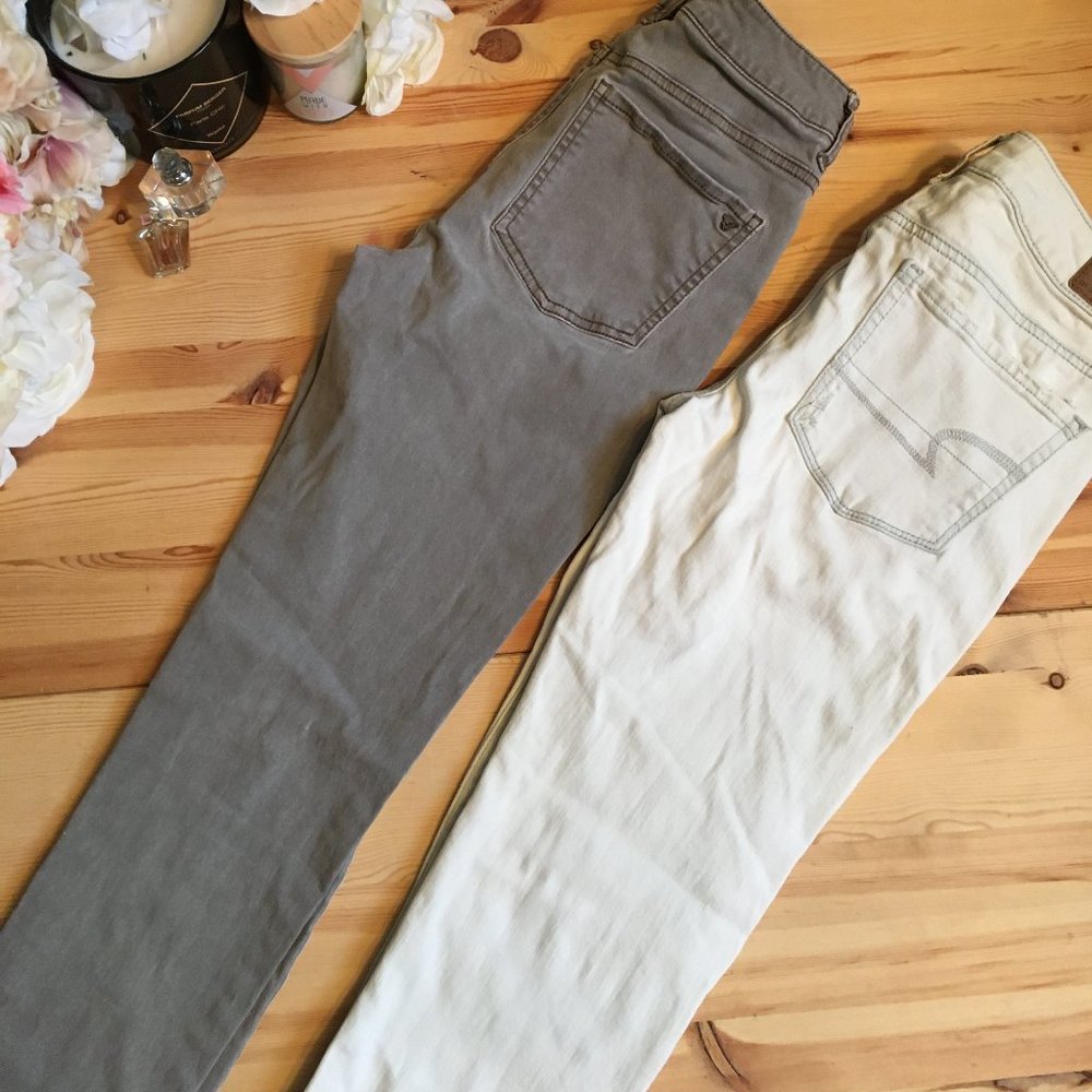 2 Pairs Distressed Ripped Comfy Mom Stretch Jeans